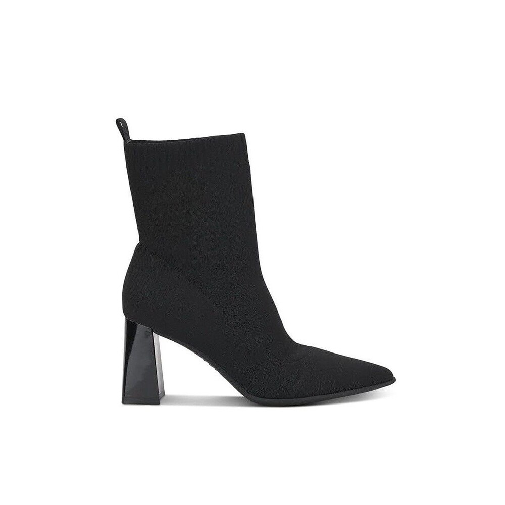 INC Womens 10 M Black Knit Ximena Pointed Toe High Heel Ankle Booties NIB SM9
